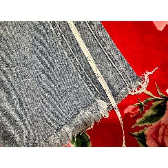 KUT High Rise Flare Jeans Women’s 4 Gray Raw Hem Soft Grunge - Picture 16 of 16